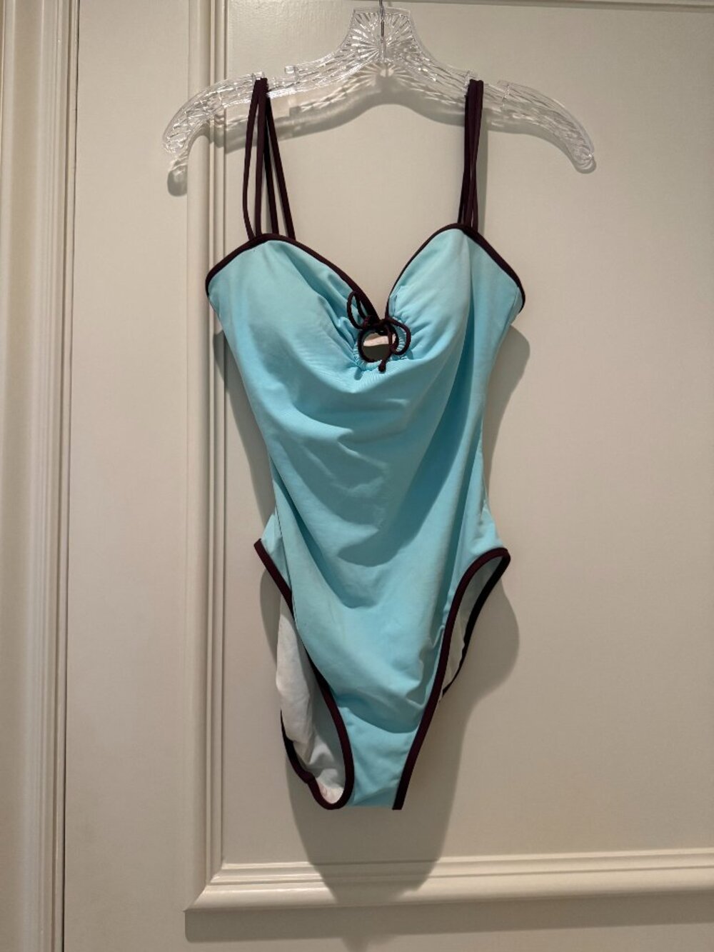 Anne Cole Blue & Brown Swimsuit